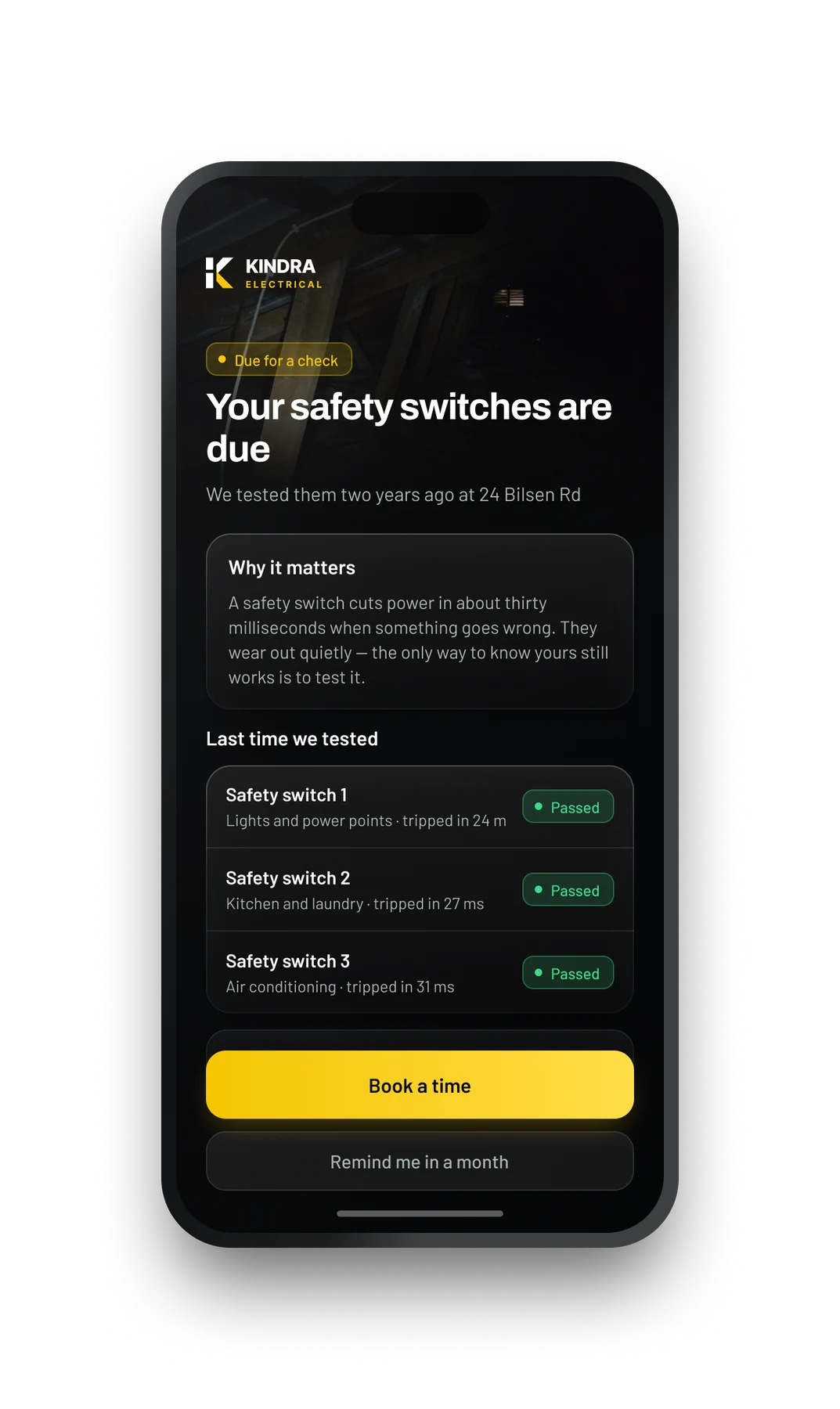 Safety switch reminder — The repeat work most sparkies never chase