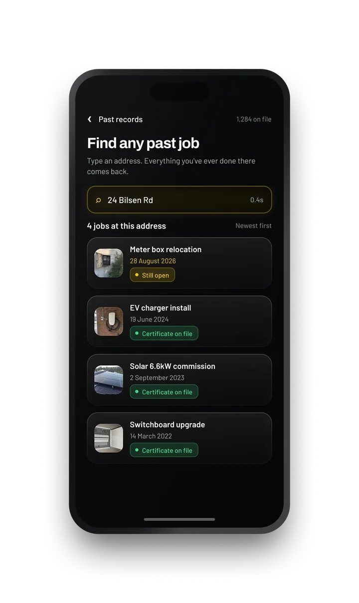 Find any past job — Answering a four-year-old question in a second